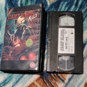 Vintage Camp Blood Kills Horror VHS Tape Signed David Sterling PC RARE!!